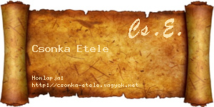 Csonka Etele névjegykártya